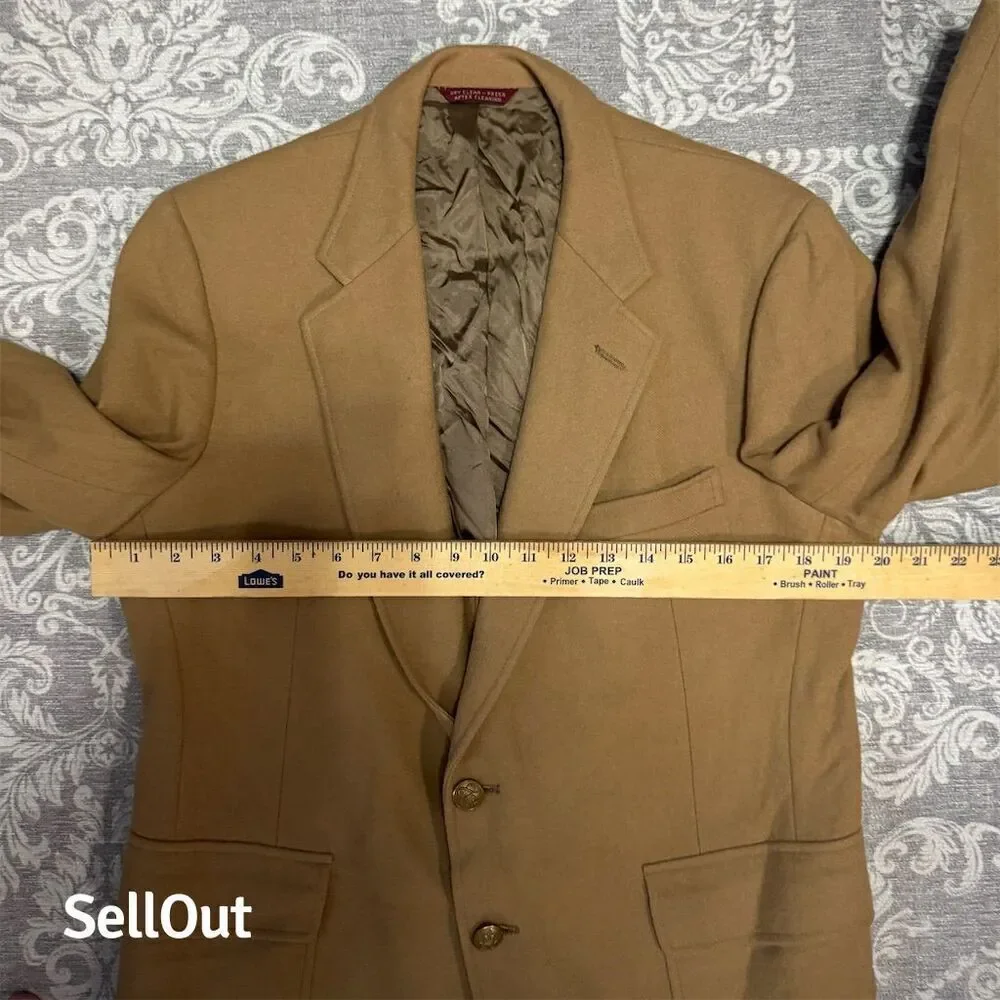 Vintage Cricketeer Men's Wool Blazer Brown Formal Two-Button